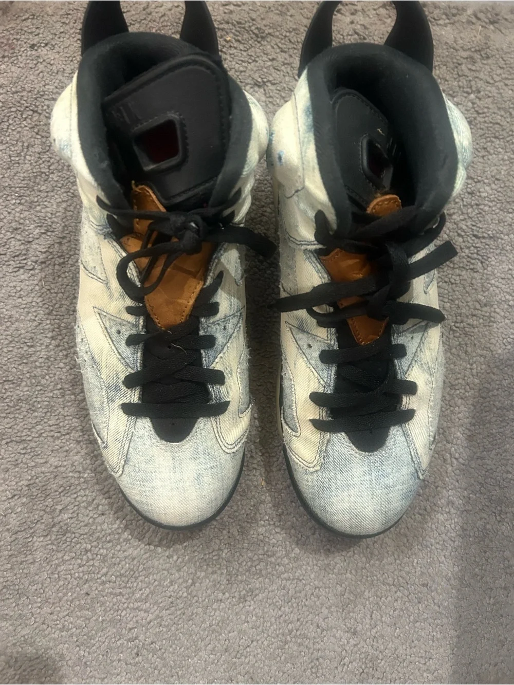 👖👖👖Jordan 6 Retro Washed Denim Shoes